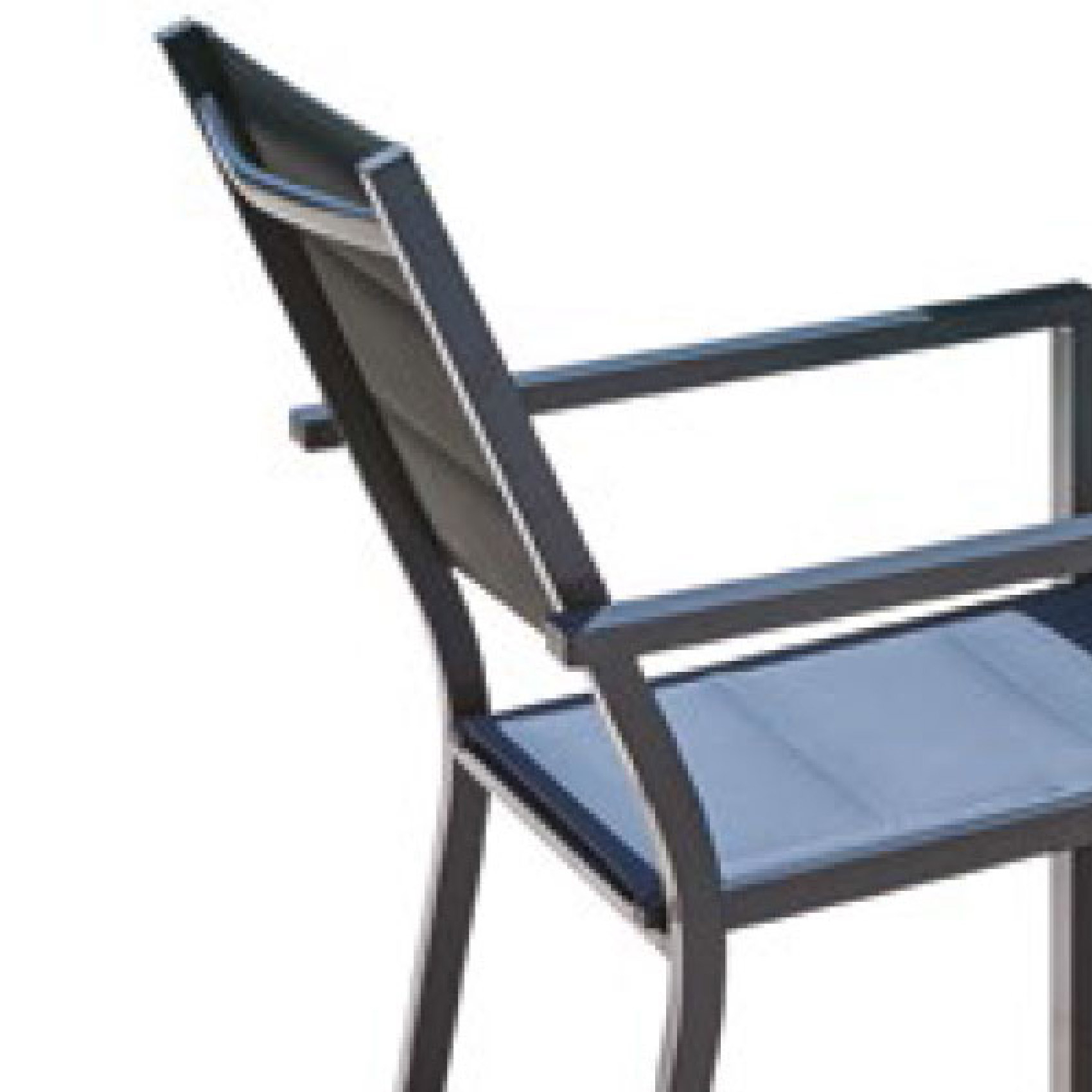 Fauteuil empilable en textilène — vue 3