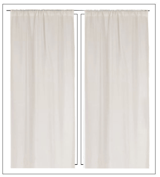 Paire de Petits voilages Droits Unis