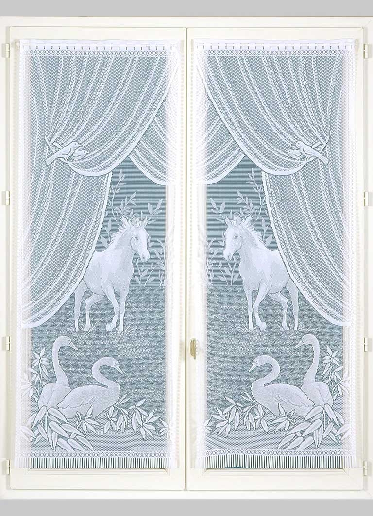 Paire de petits voilages Esprit Equestre