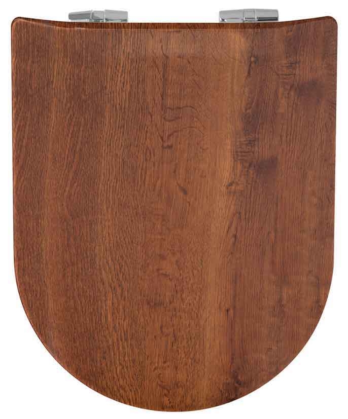 Abattant wood slim déclipsable en bois rustique