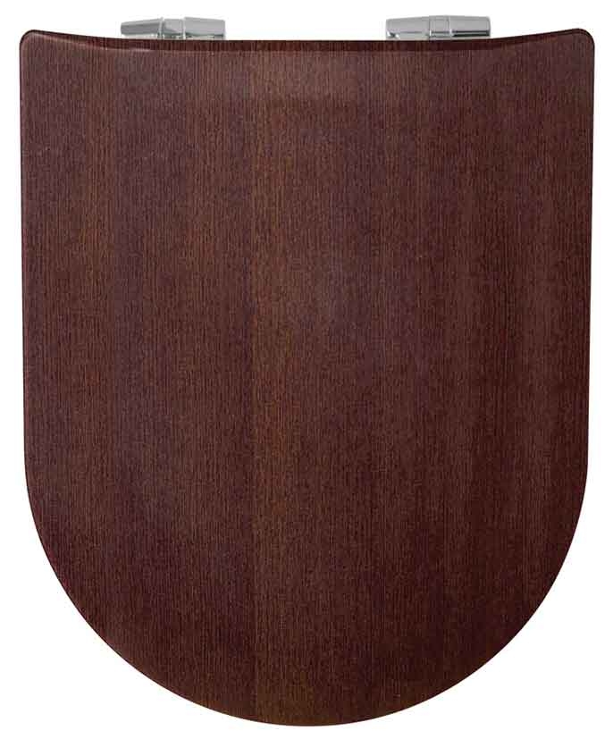 Abattant wood slim déclipsable en bois foncé