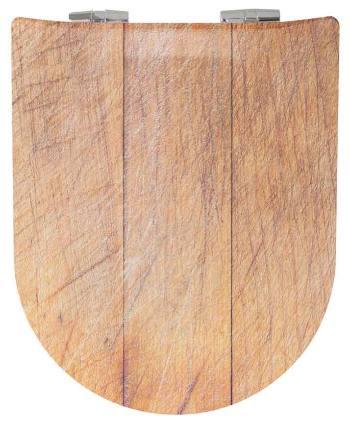 Abattant Double OLFA Déclipsable Bois Brut