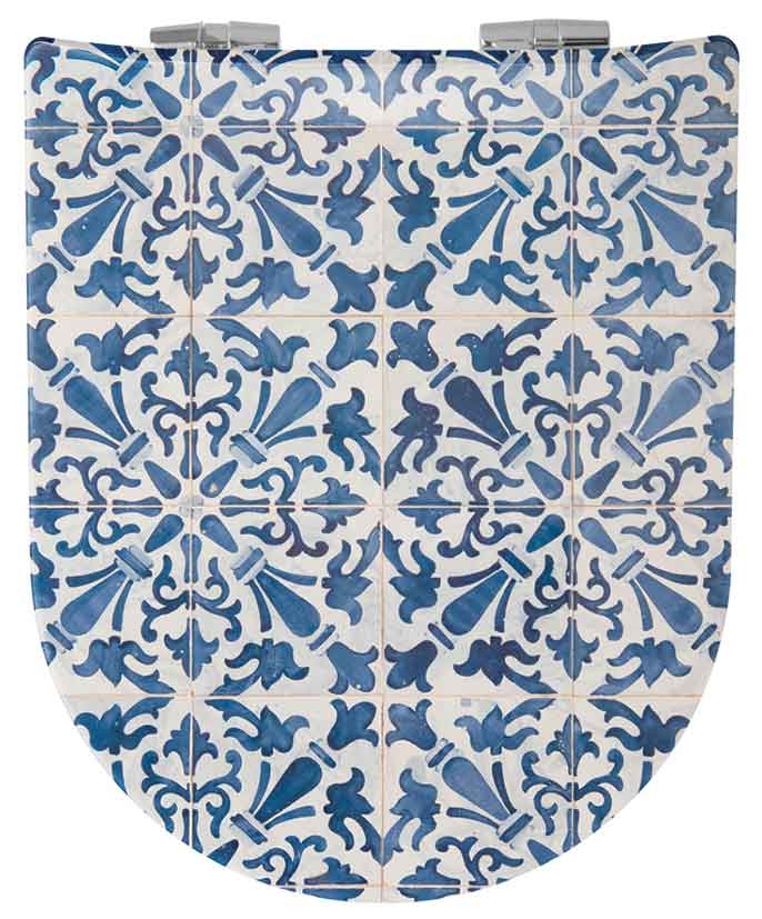Abattant Double OLFA Déclipsable Motif Azulejos