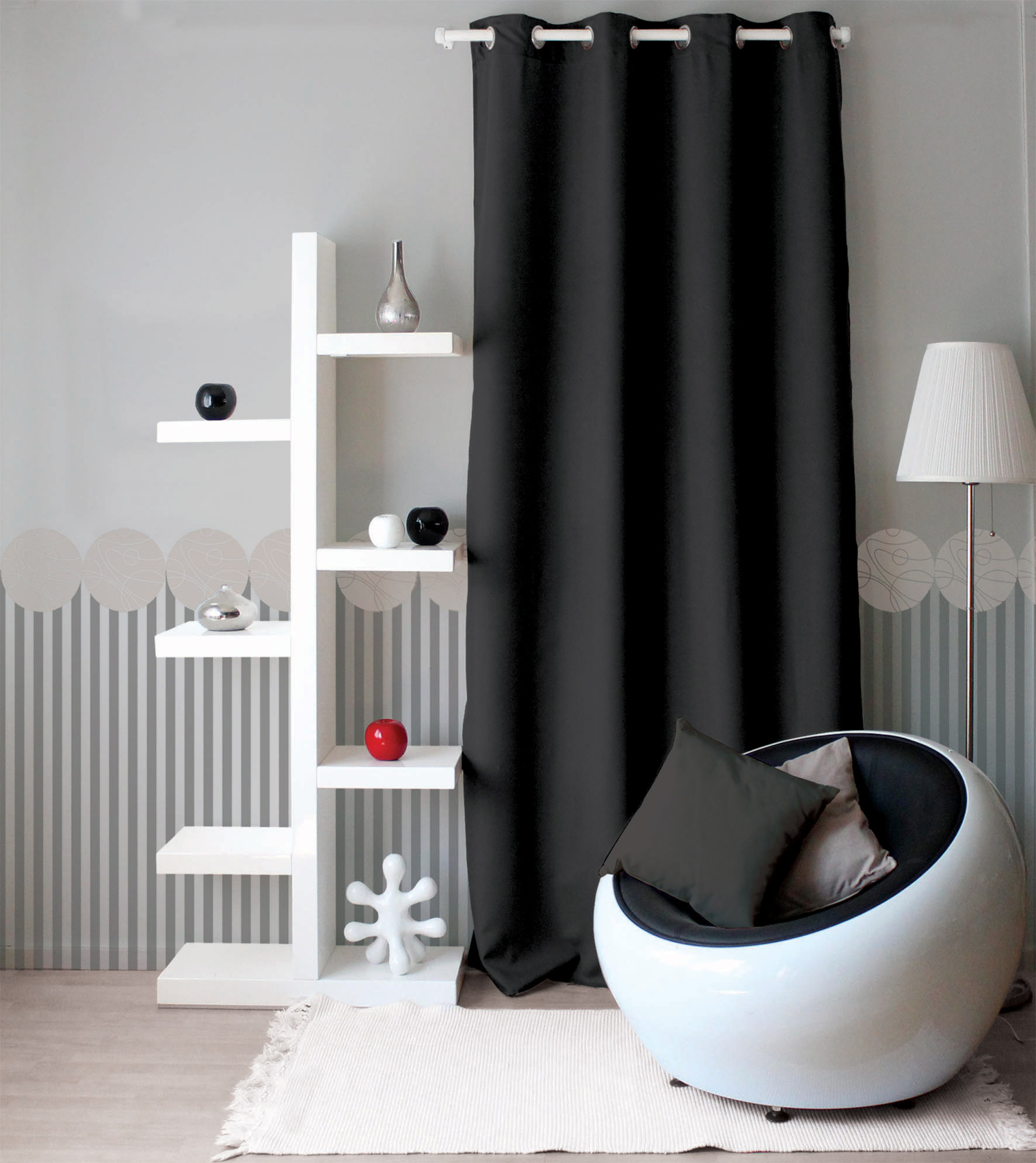 Rideau uni à oeillets — vue 4