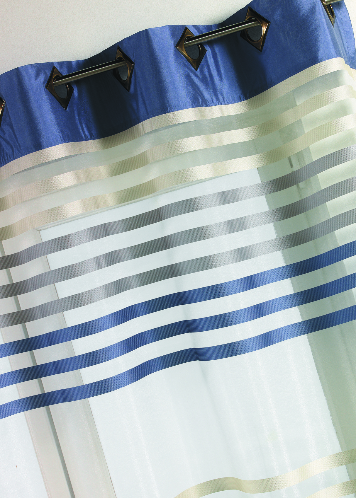 Voilage en Organza rayé et Coloré — vue 3