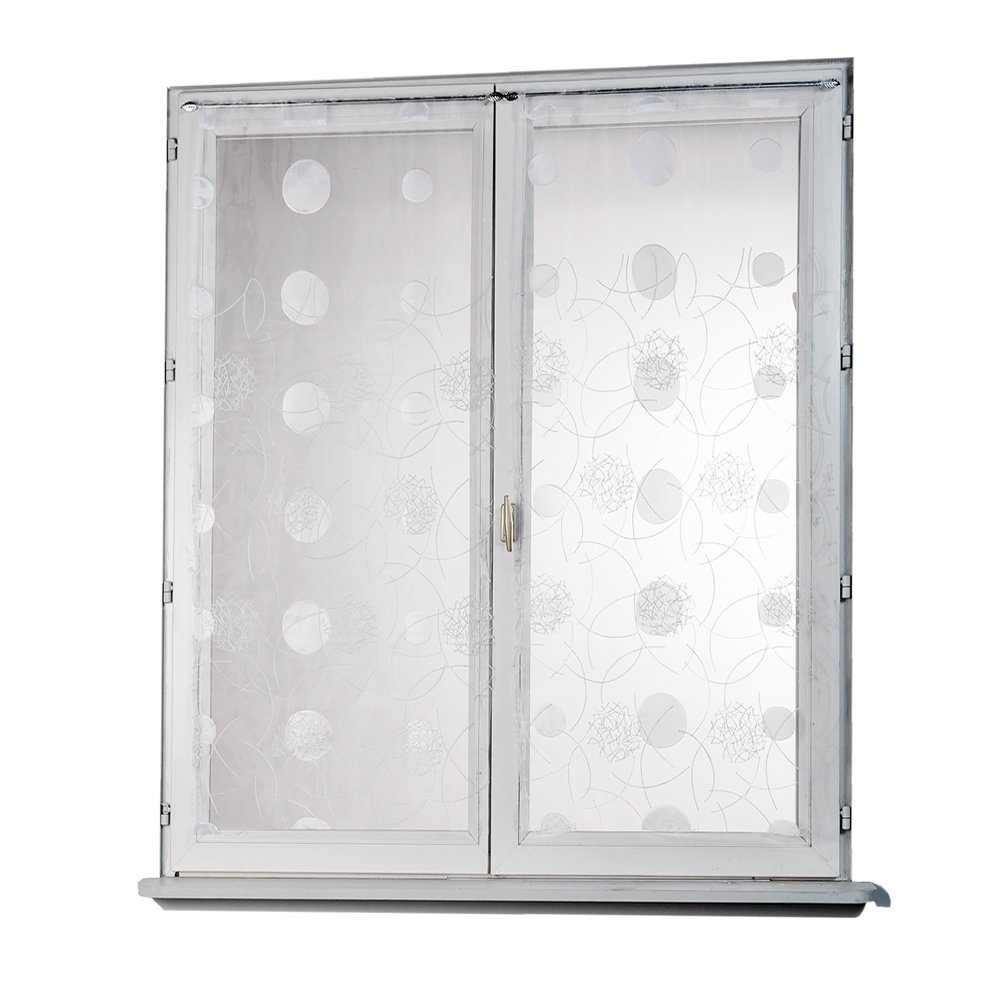 Petit voilage droit en organza brodé de motifs lunaires