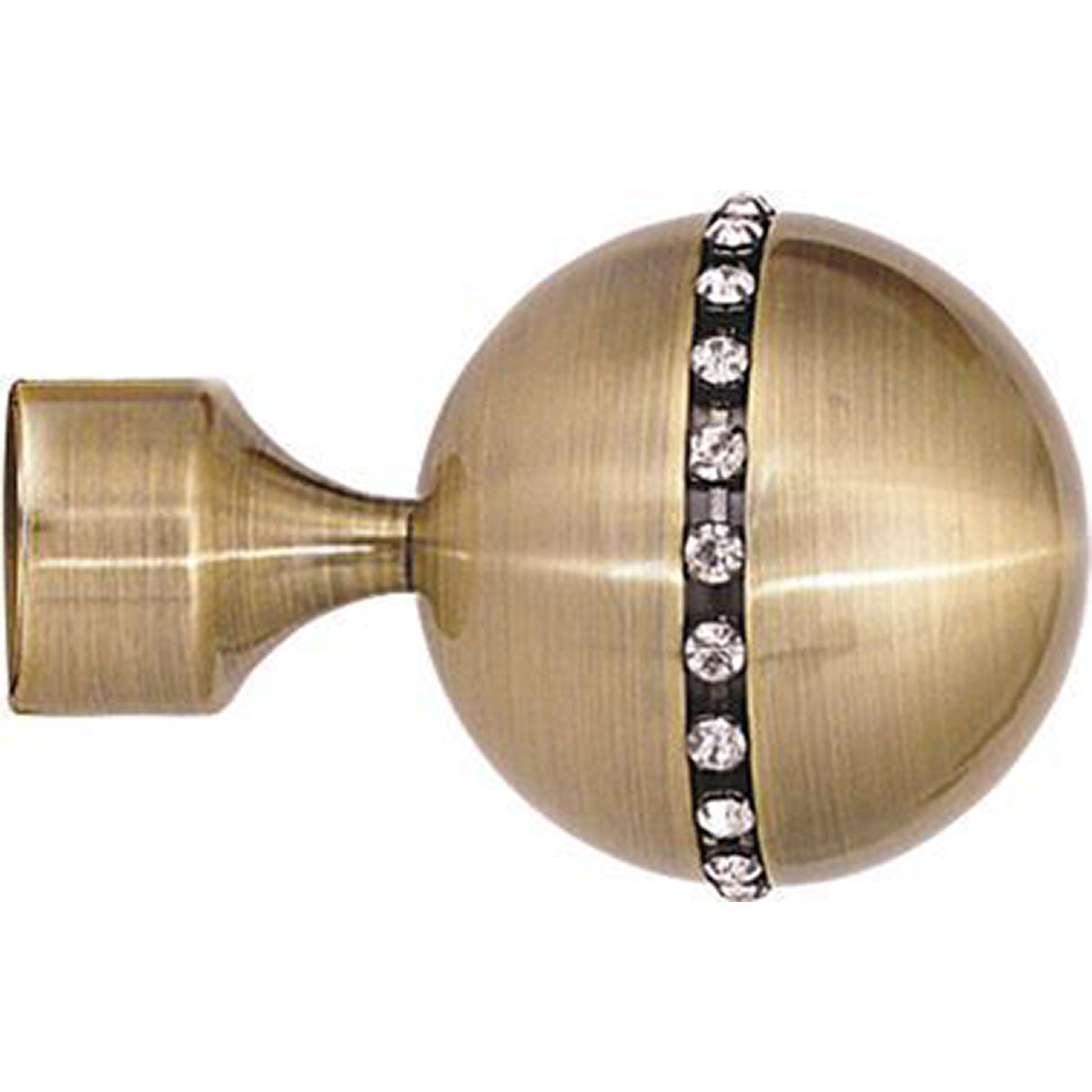 Paire embouts de tringle Sphère strassée — vue 4