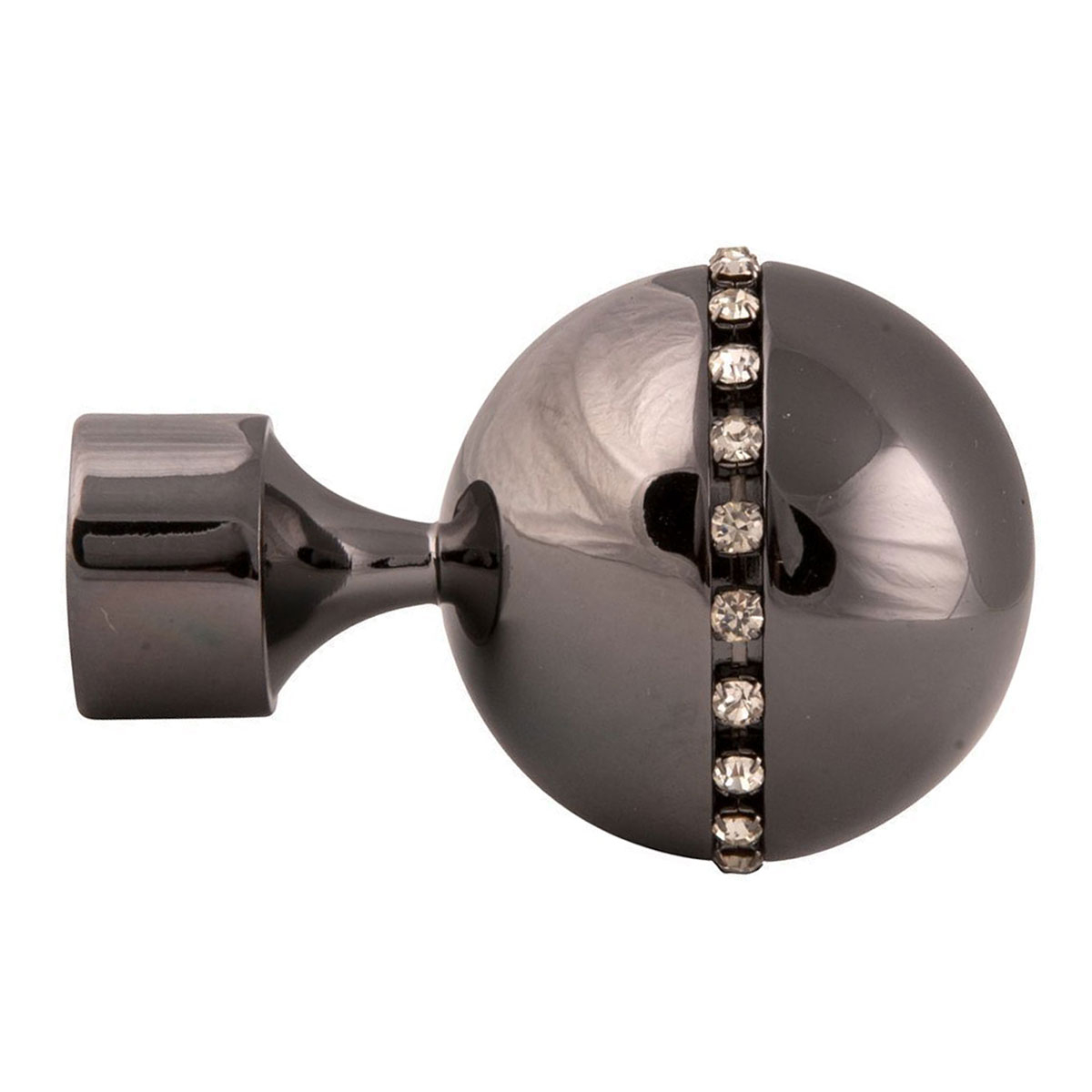 Paire embouts de tringle Sphère strassée