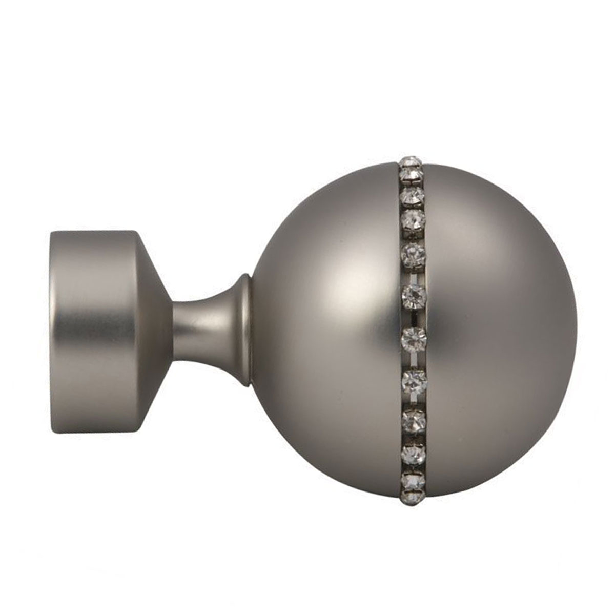 Paire embouts de tringle Sphère strassée — vue 5