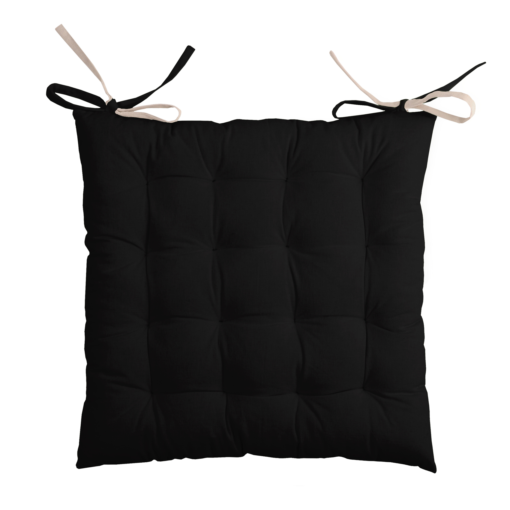 Galette de chaise bicolore à nouette — vue 4