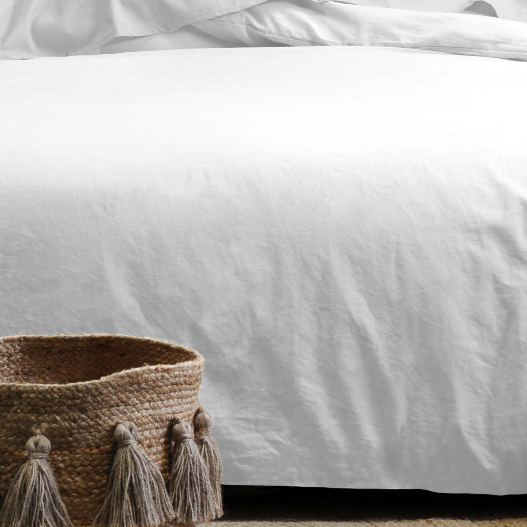 Taie d'oreiller unie en coton bio — vue 3
