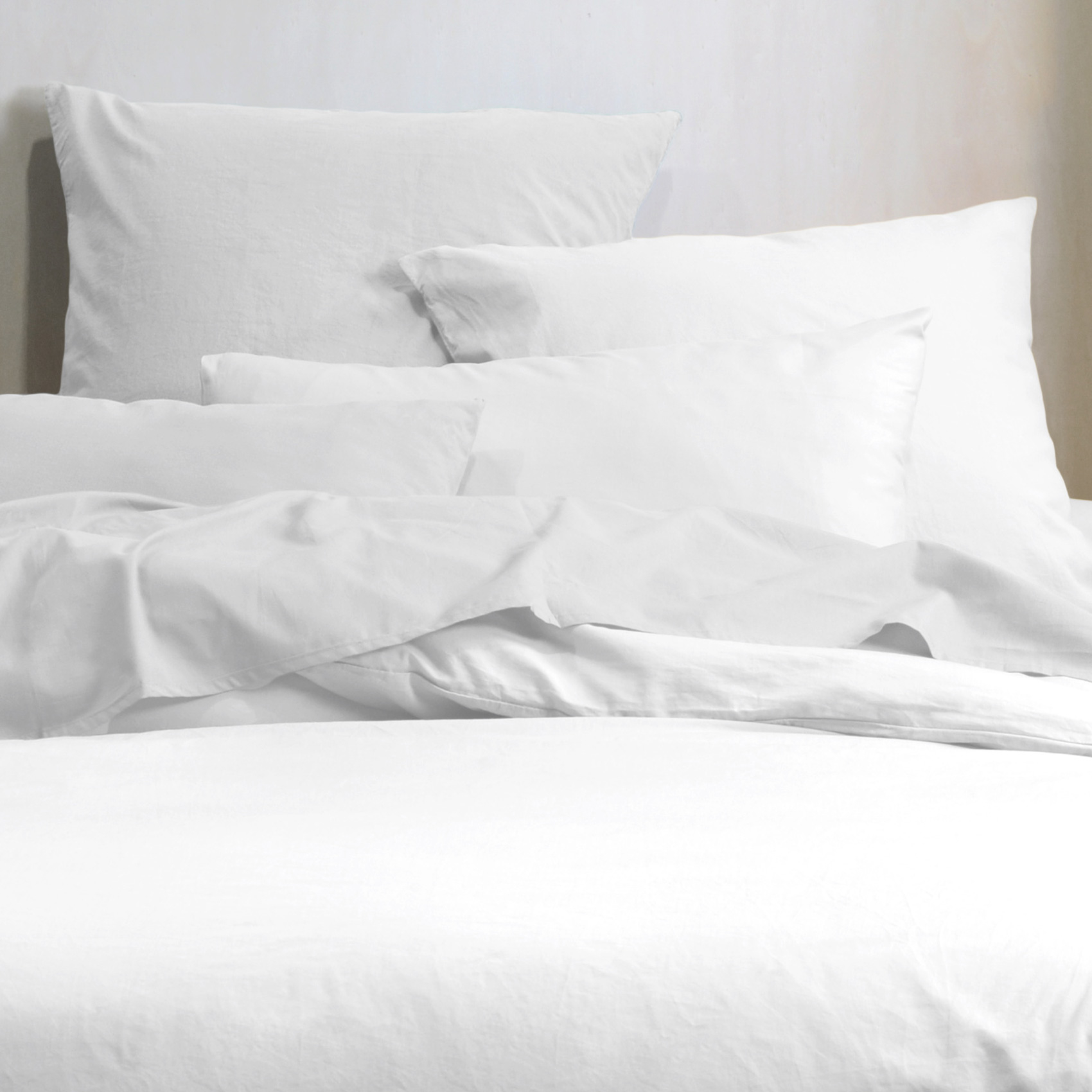 Taie d'oreiller unie en coton bio — vue 4