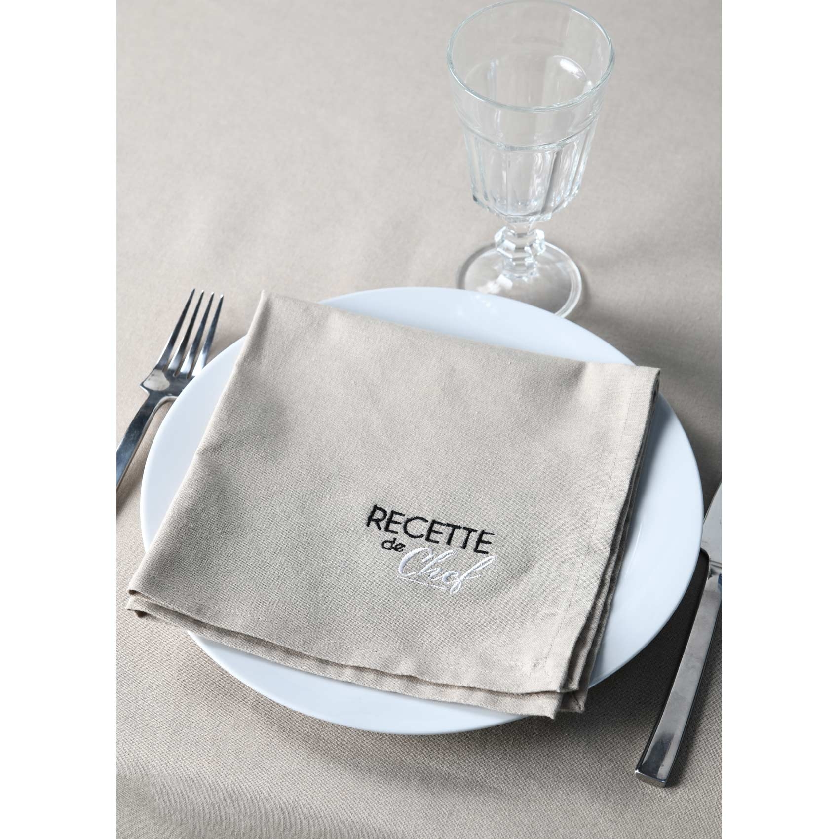 Duo de serviettes de tables bicolores — vue 4