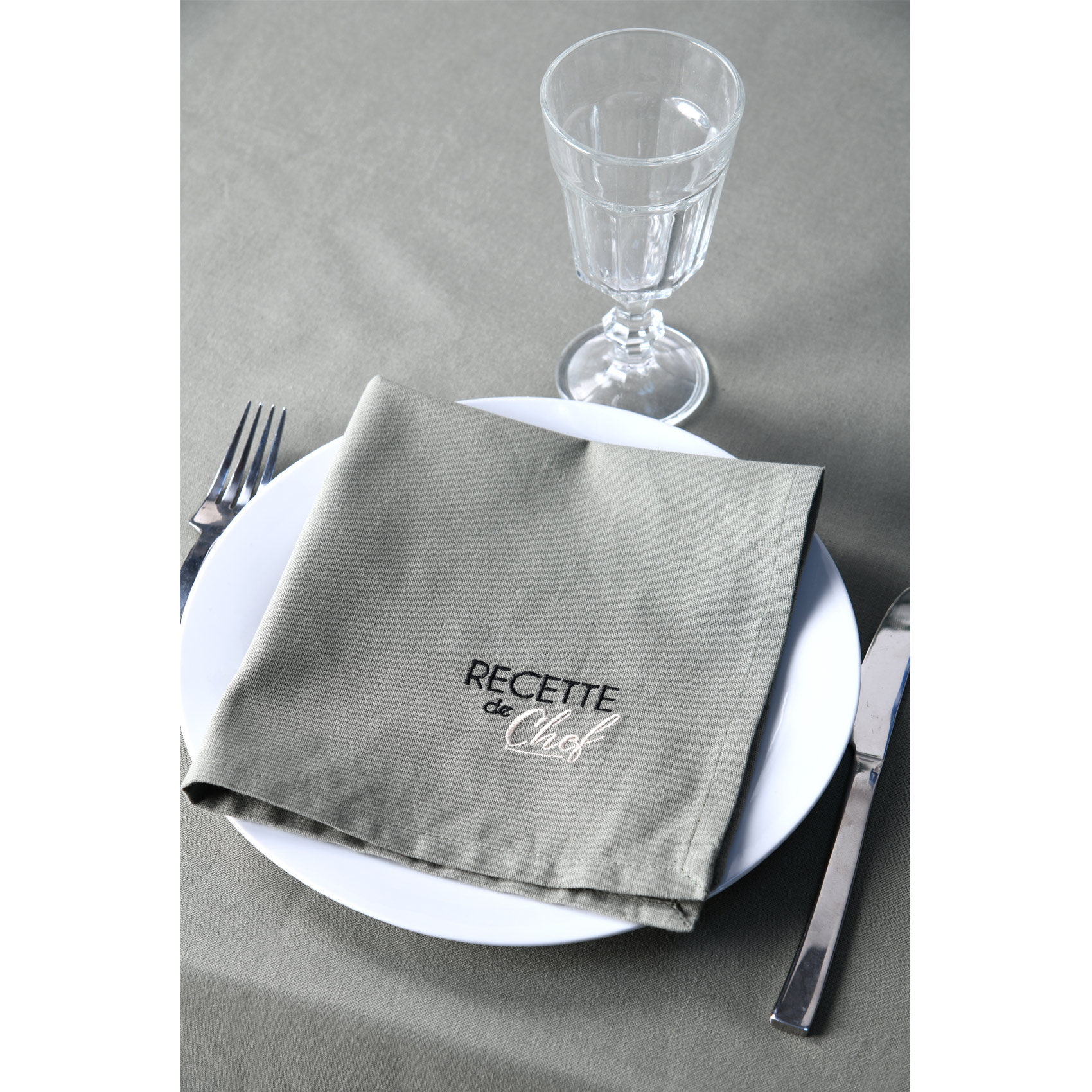 Duo de serviettes de tables bicolores — vue 4