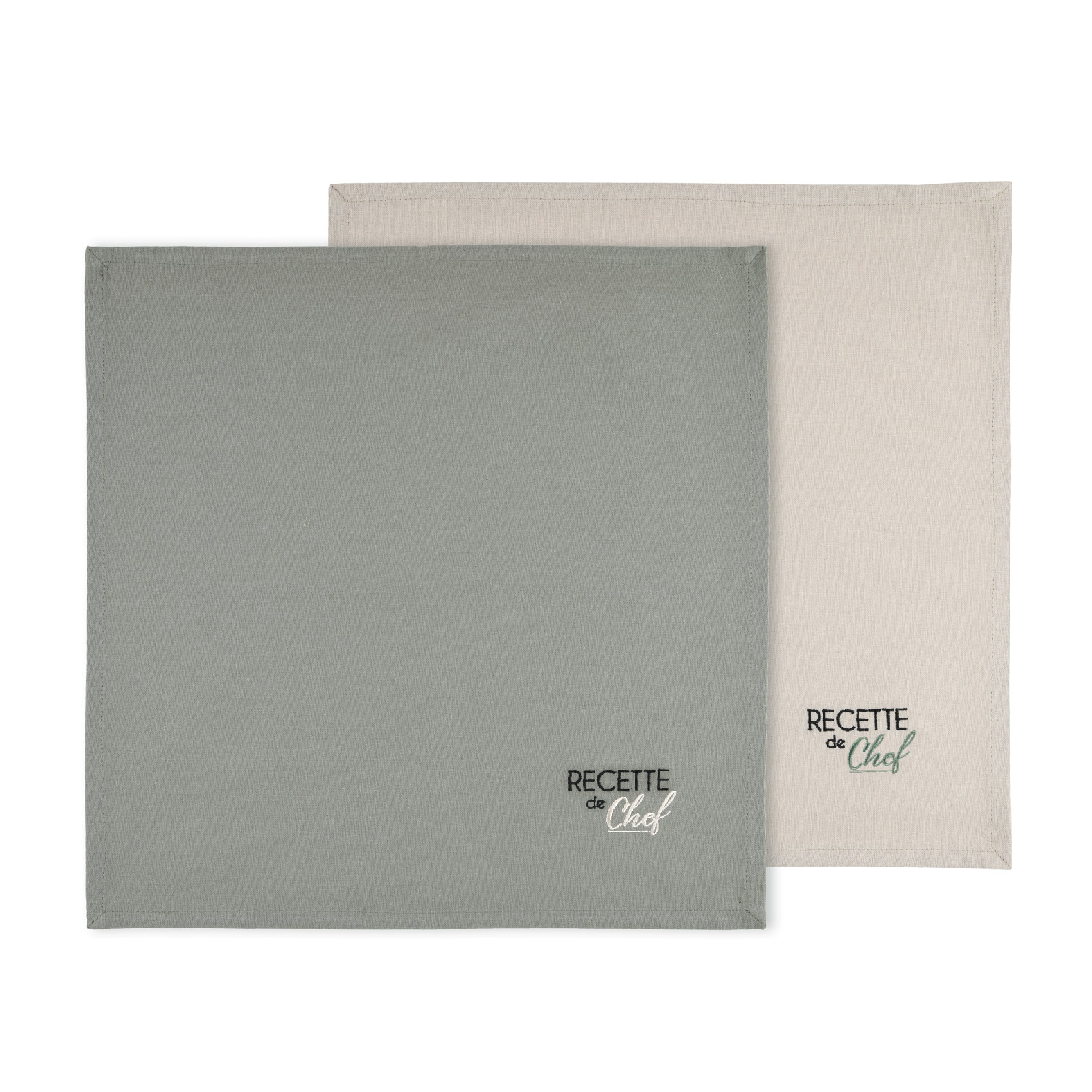 Duo de serviettes de tables bicolores — vue 5