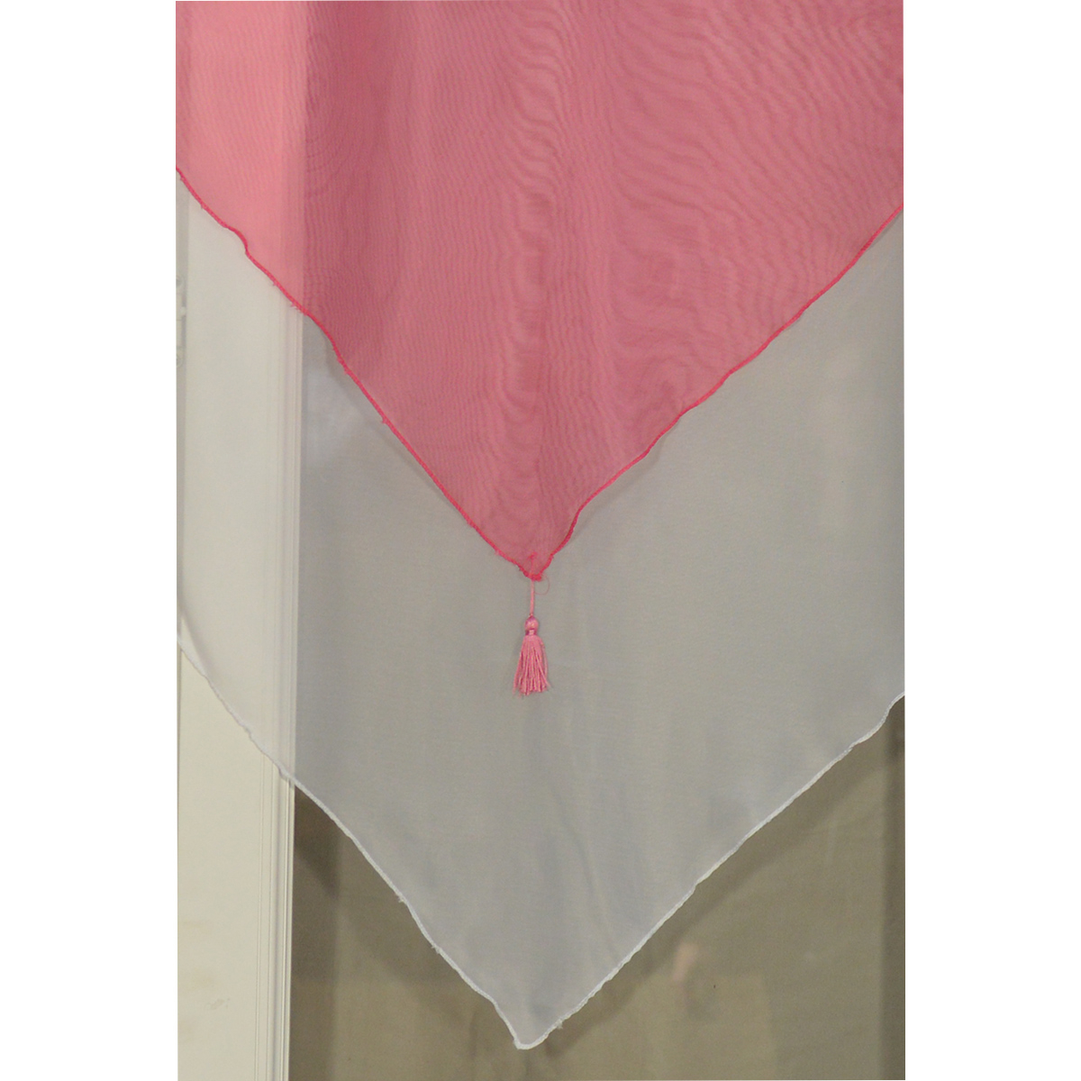 Paire de double petits voilages à pompon — vue 3