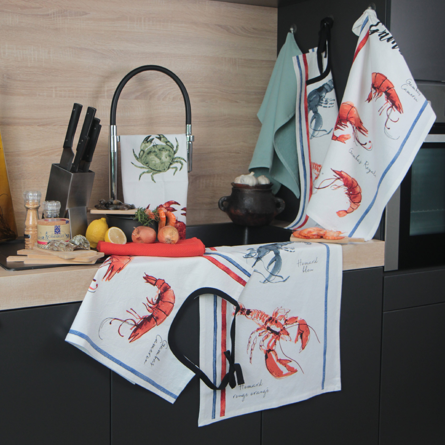 Bavoir à impression gambas — vue 4