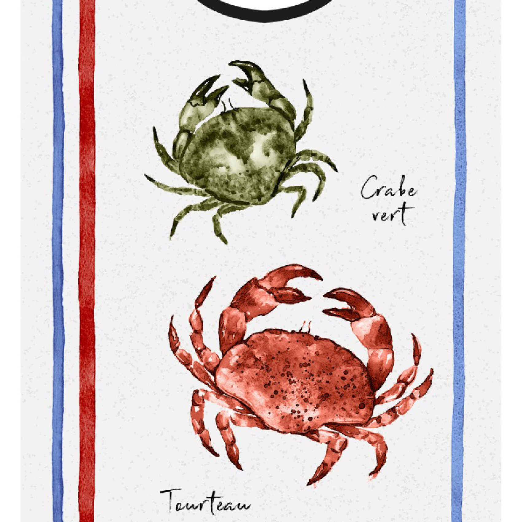 Bavoir à impression crabe — vue 3