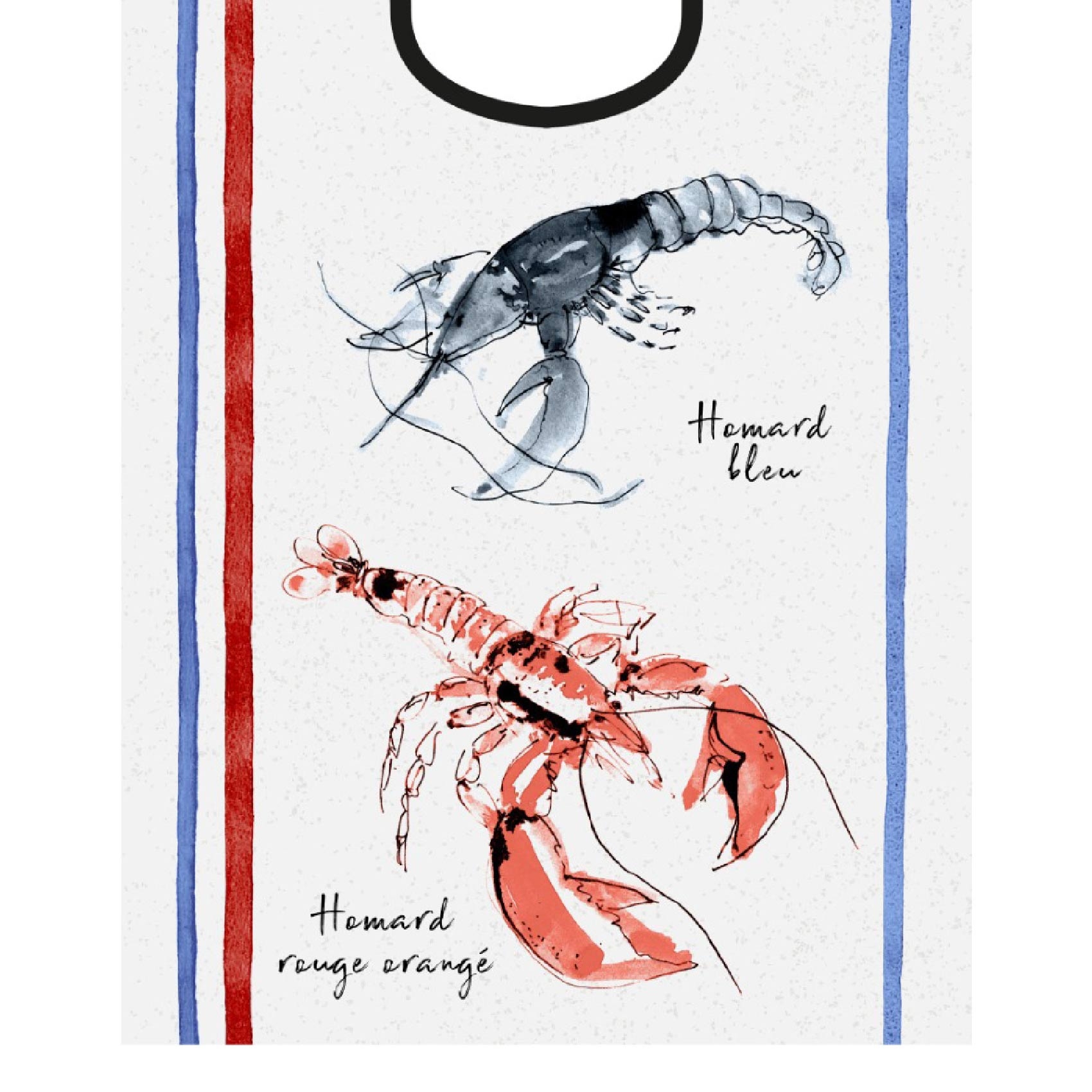 Bavoir à impression homard — vue 3