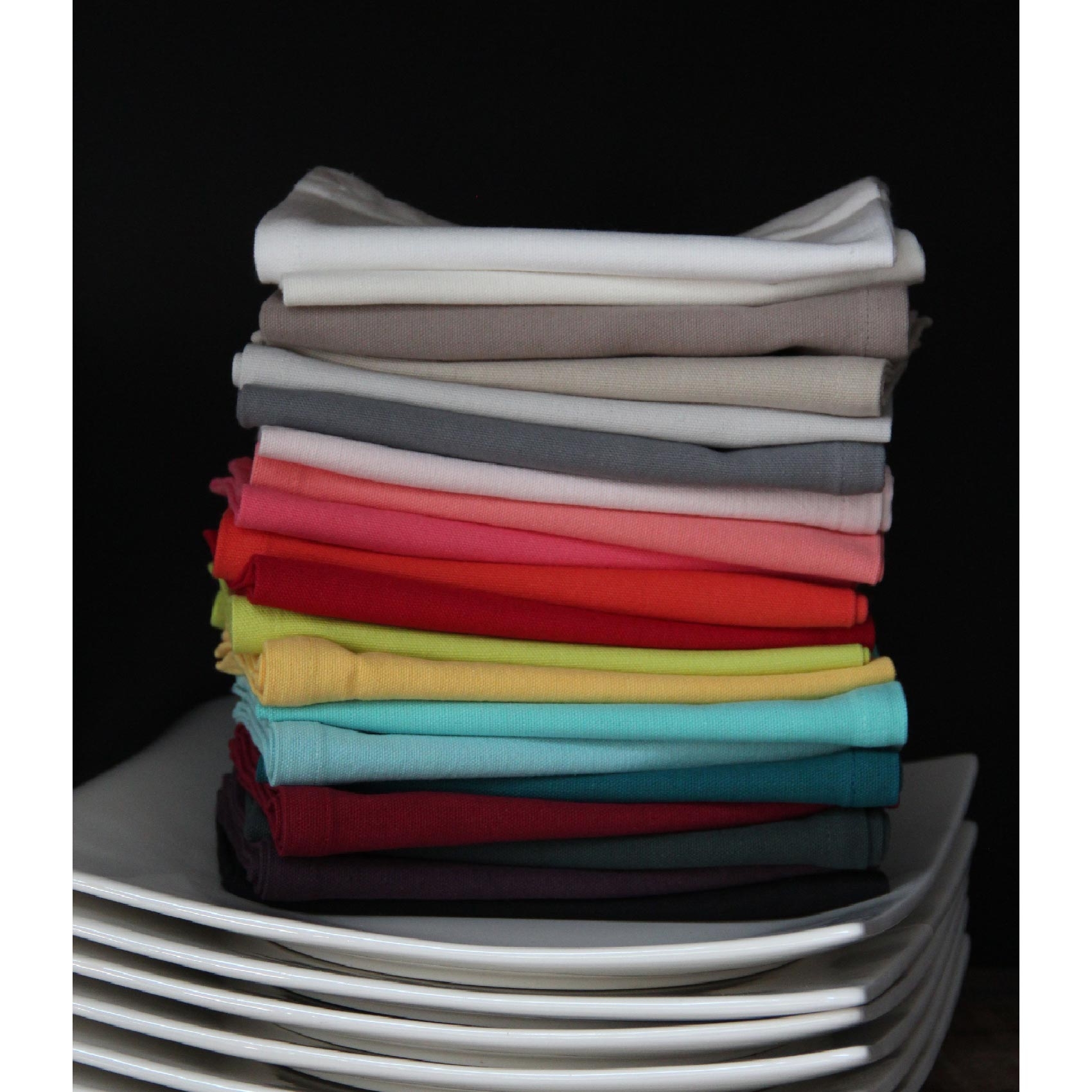 Serviette de table unie et colorée — vue 3