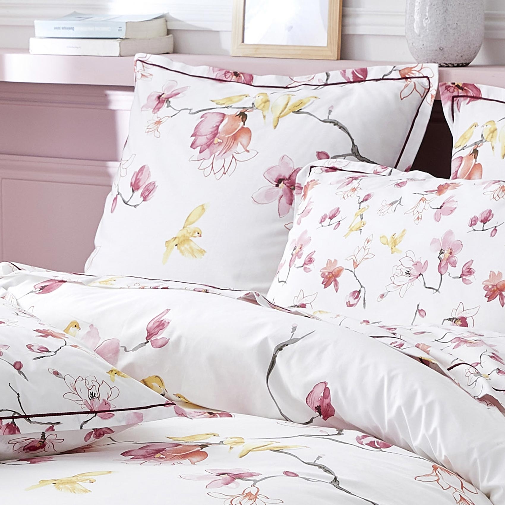 Taie d'oreiller imprimée fleurs et oiseaux — vue 6