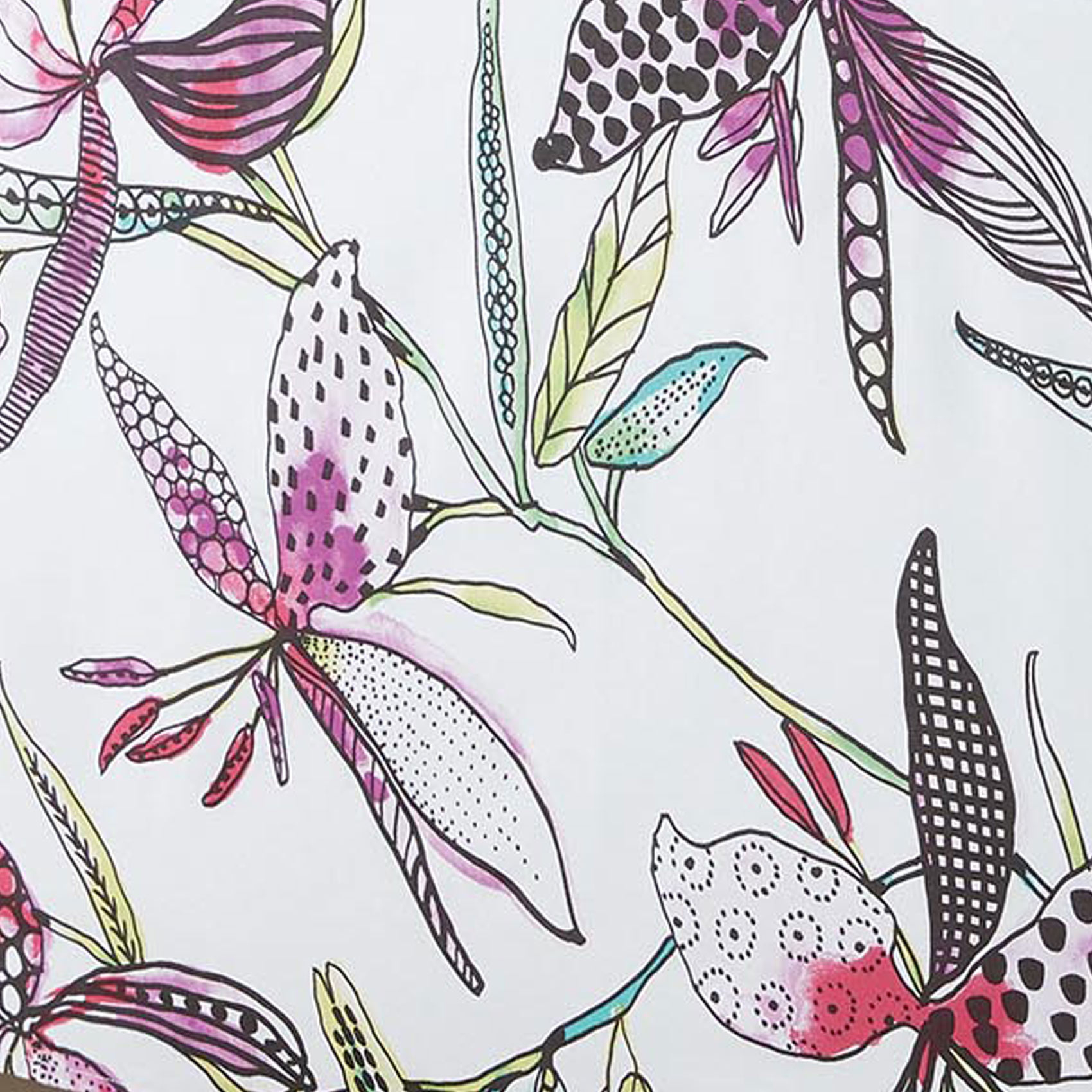 Nappe enduite aux fleurs exotiques — vue 3
