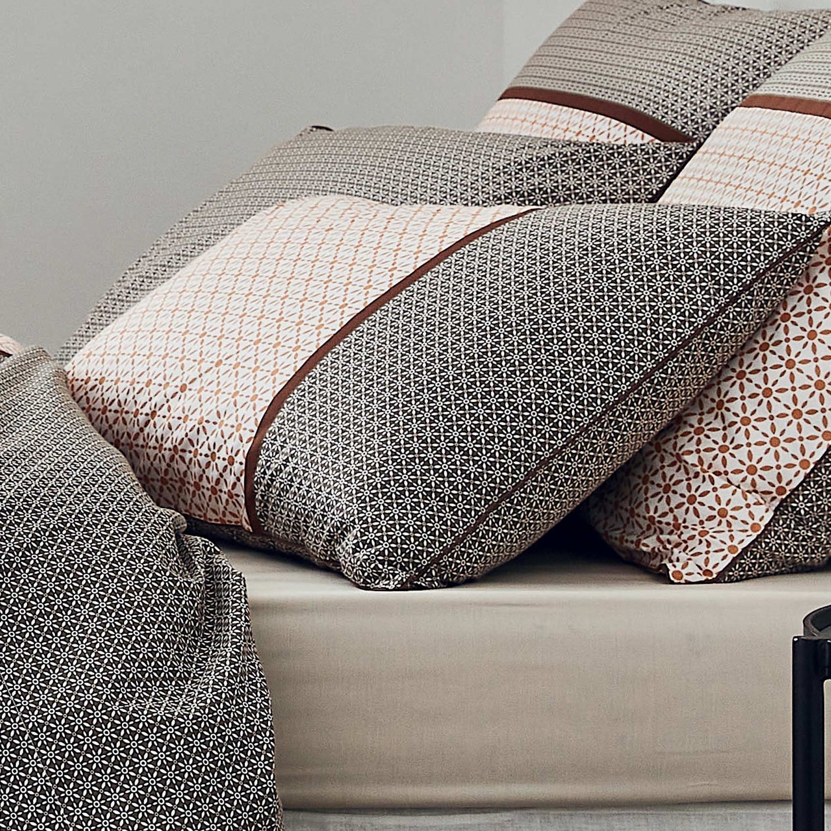 Taie d'oreiller percale graphique