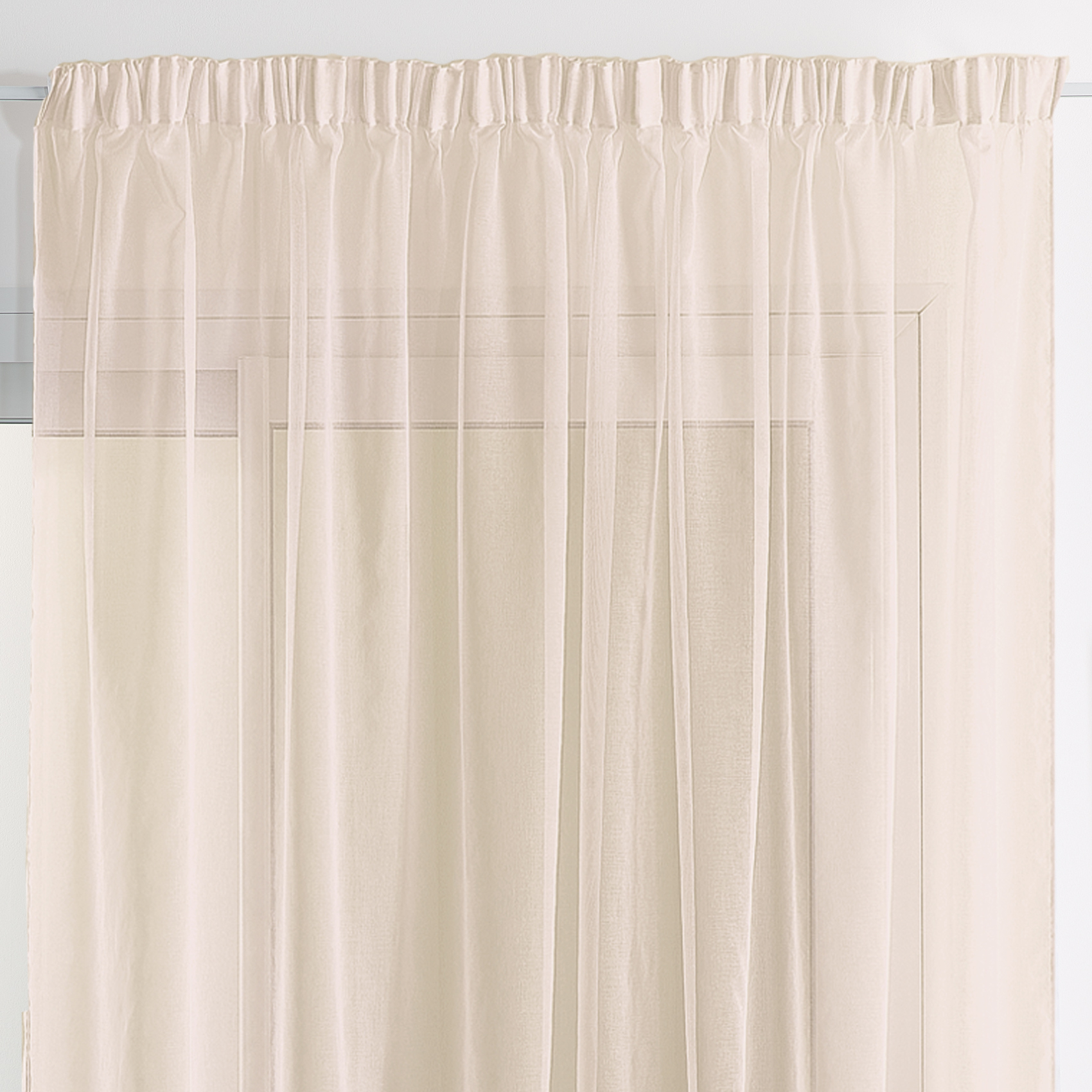 Voilage base tissée finition galon fronceur — vue 3