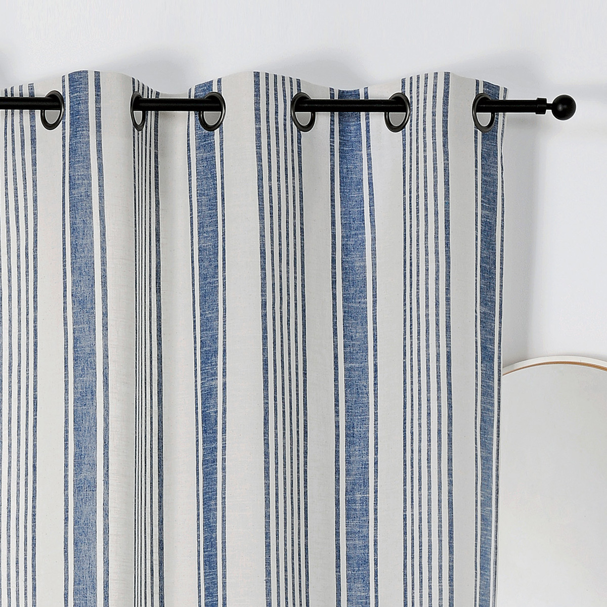 Rideau tamisant effet rayures d'antan — vue 4