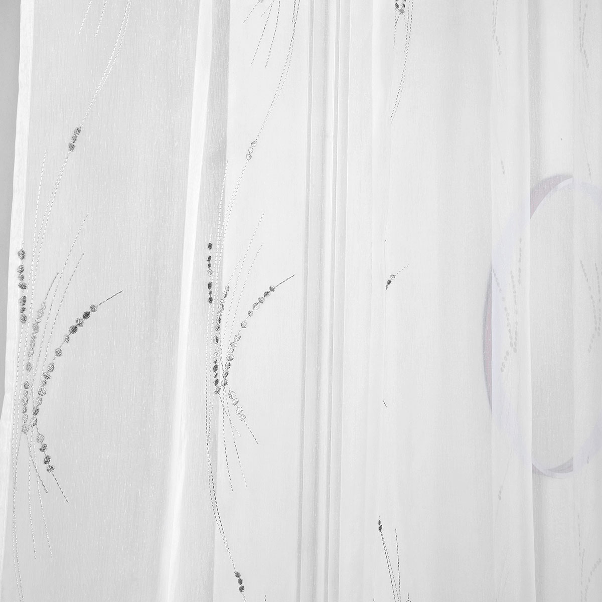 Voilage tamisant et brodé brins d'herbe — vue 3