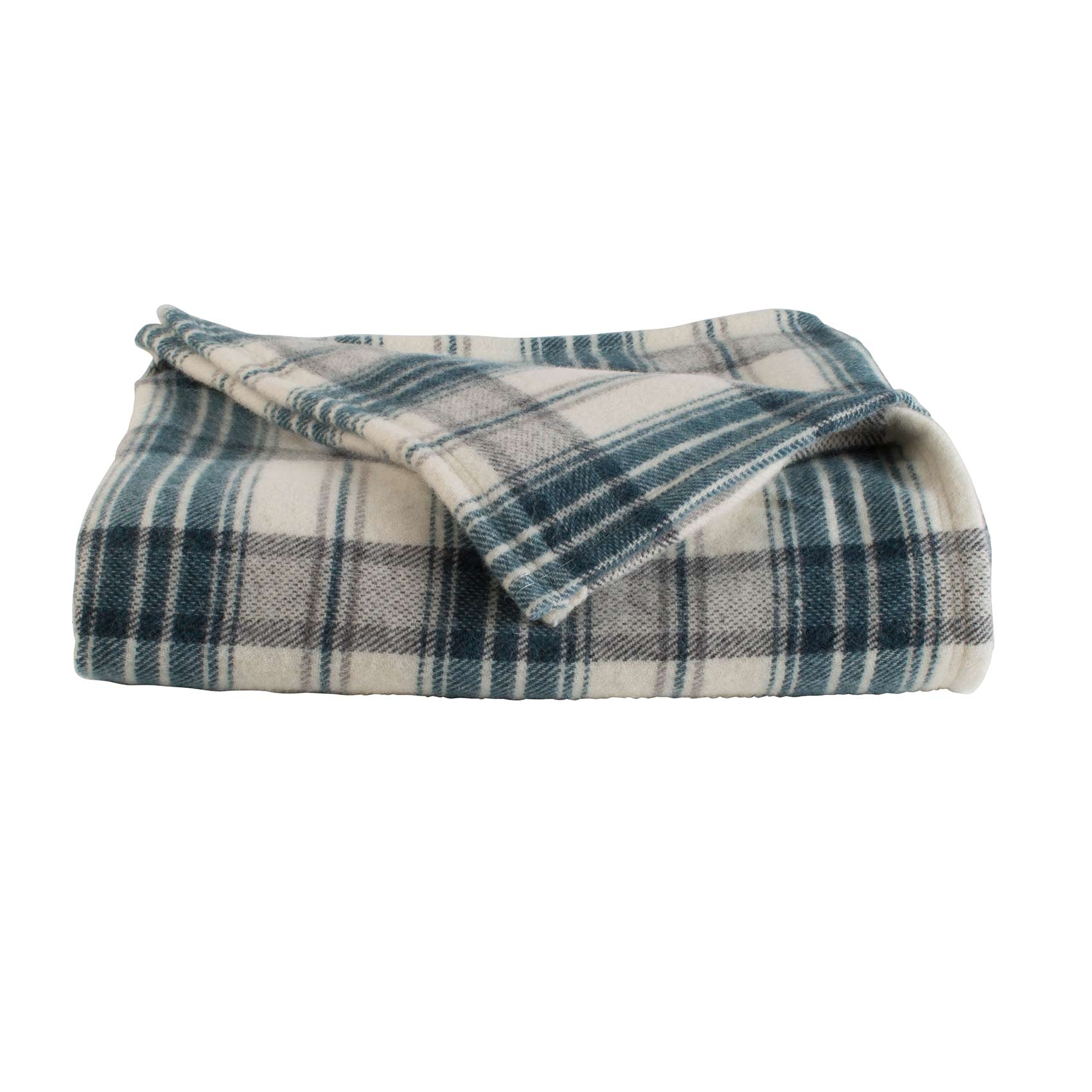 Couverture en laine tartan esprit montagne