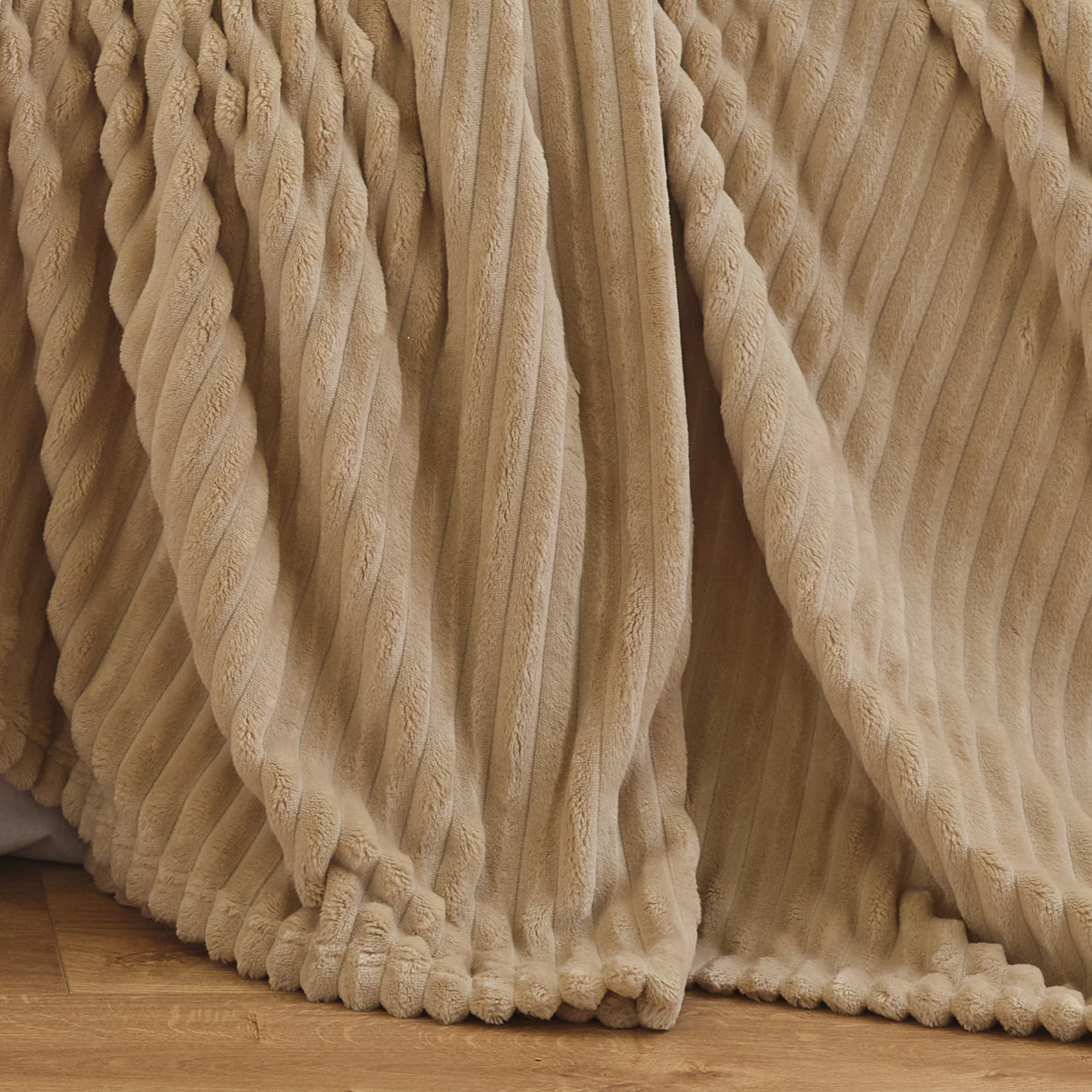 Plaid polaire à effet côtelé en 3D — vue 3