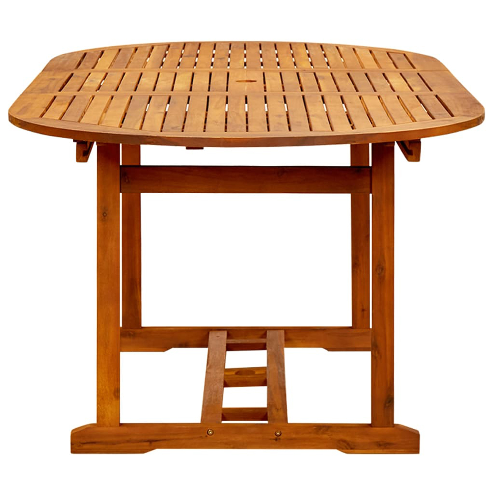 Table de jardin ovale en acacia — vue 3