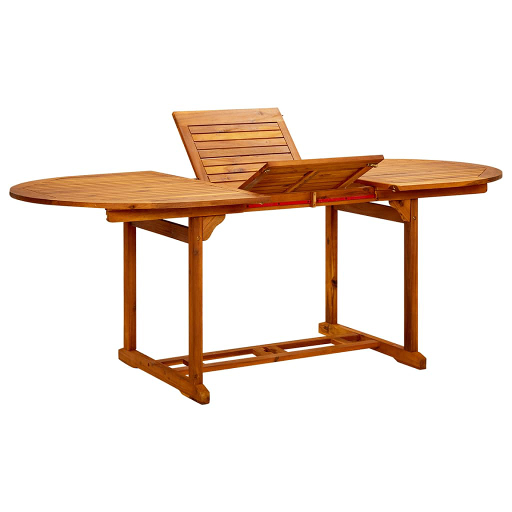 Table de jardin ovale en acacia — vue 4