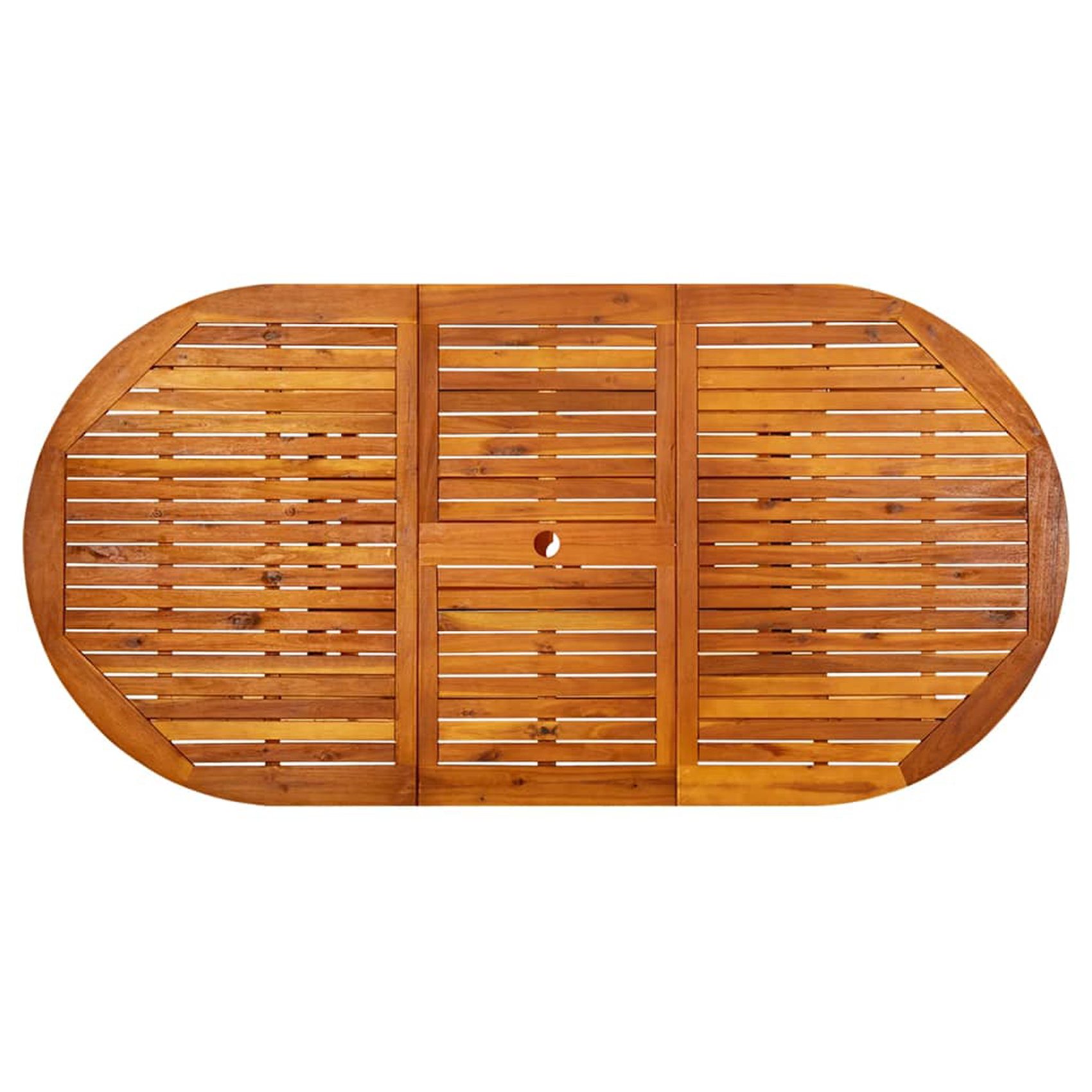 Table de jardin ovale en acacia — vue 5