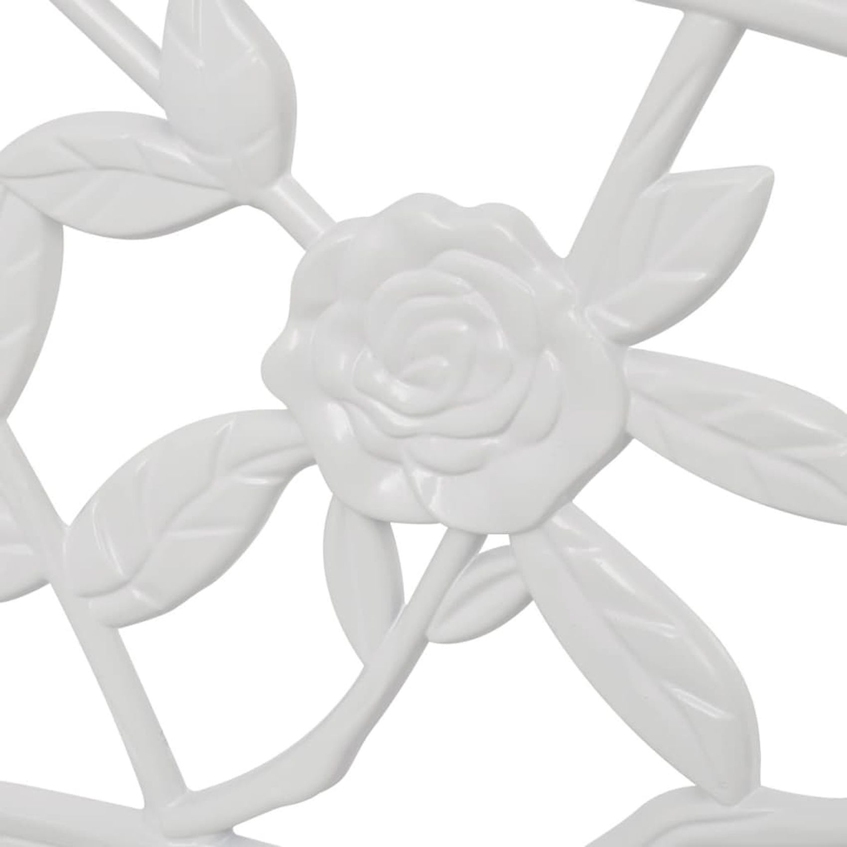 Banc de jardin motifs roses en aluminium — vue 4