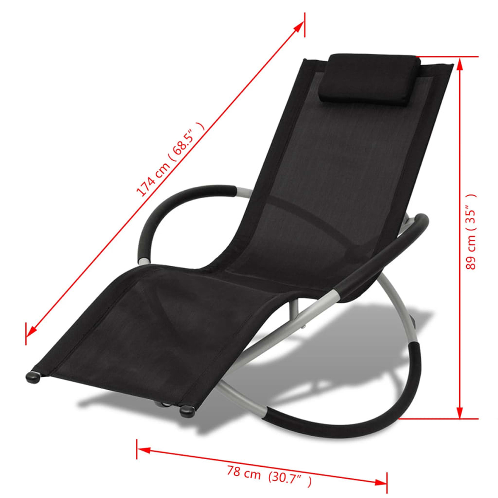 Chaise longue ergonomique et pliable — vue 5