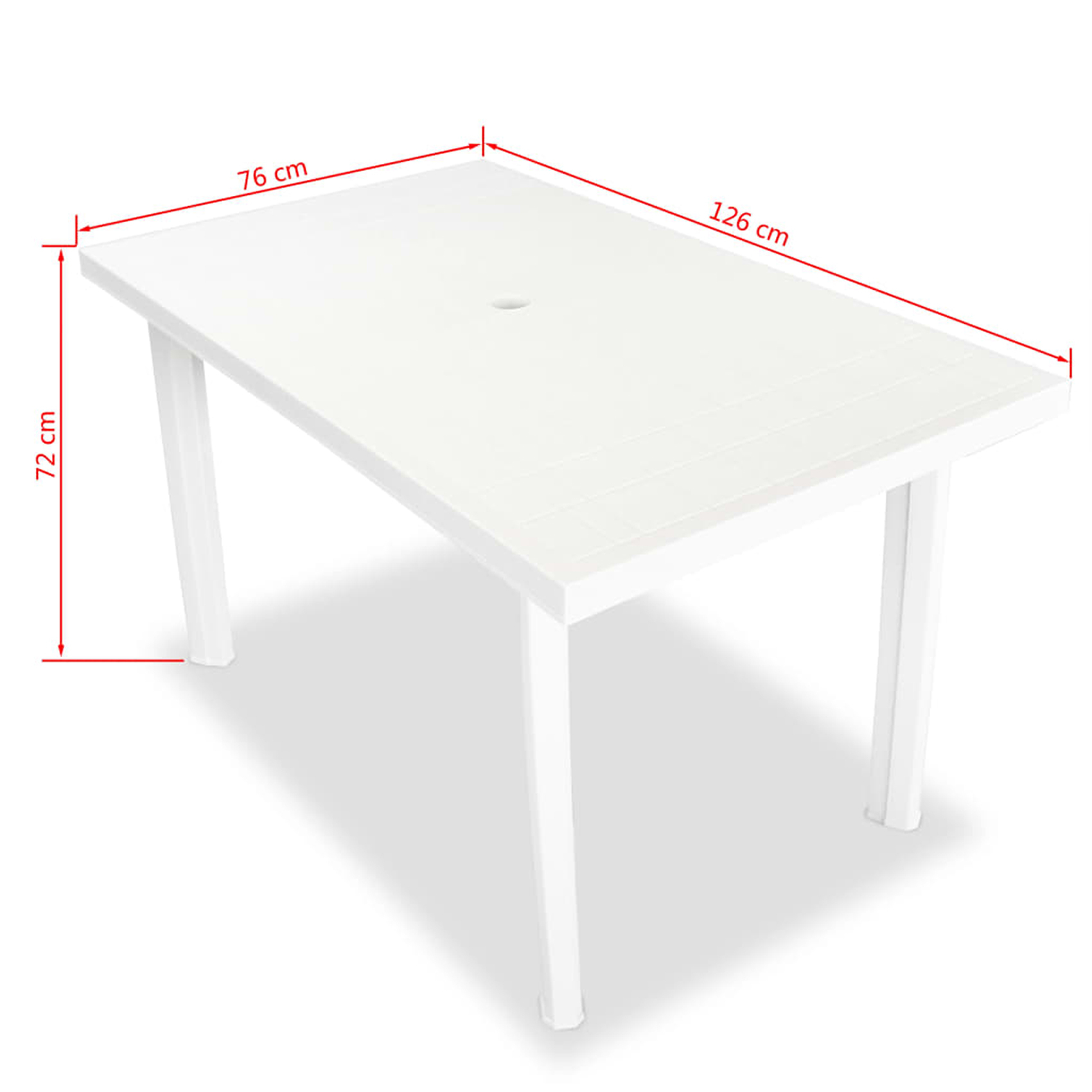 Table rectangulaire en pvc — vue 3