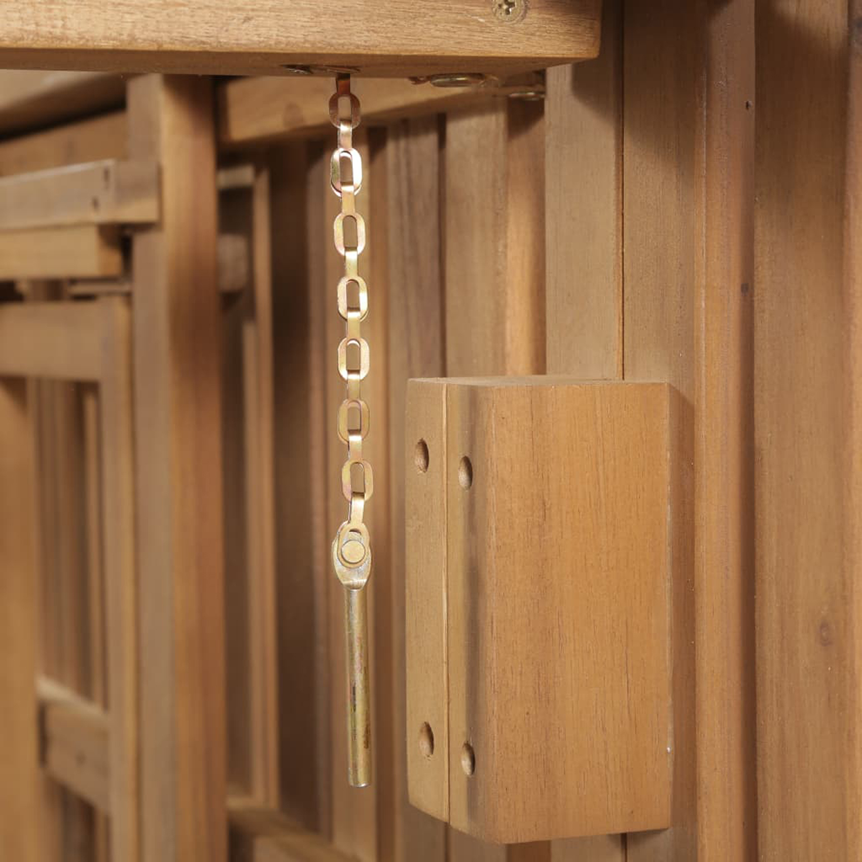 Chaise longue pliable en acacia — vue 5