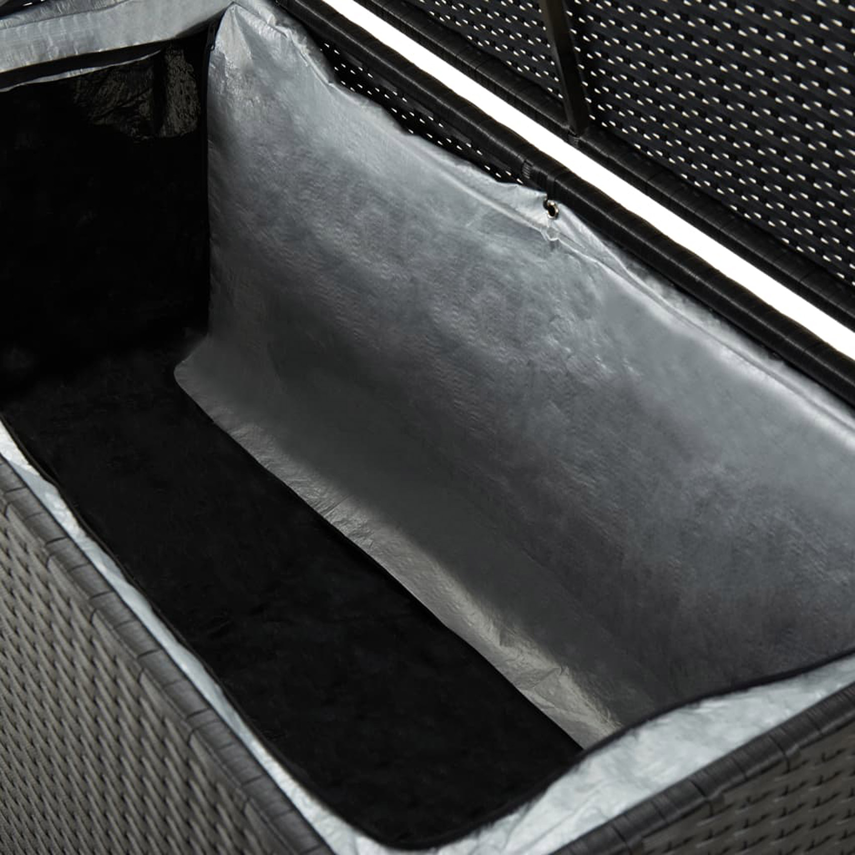 Boite de rangement de jardin en résine tressée — vue 4