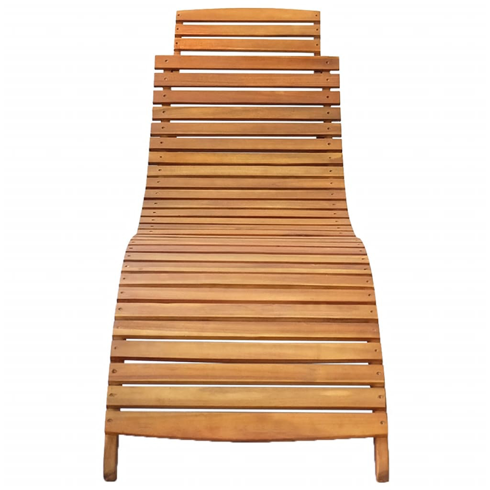 Chaise longue en bois d'acacia — vue 3