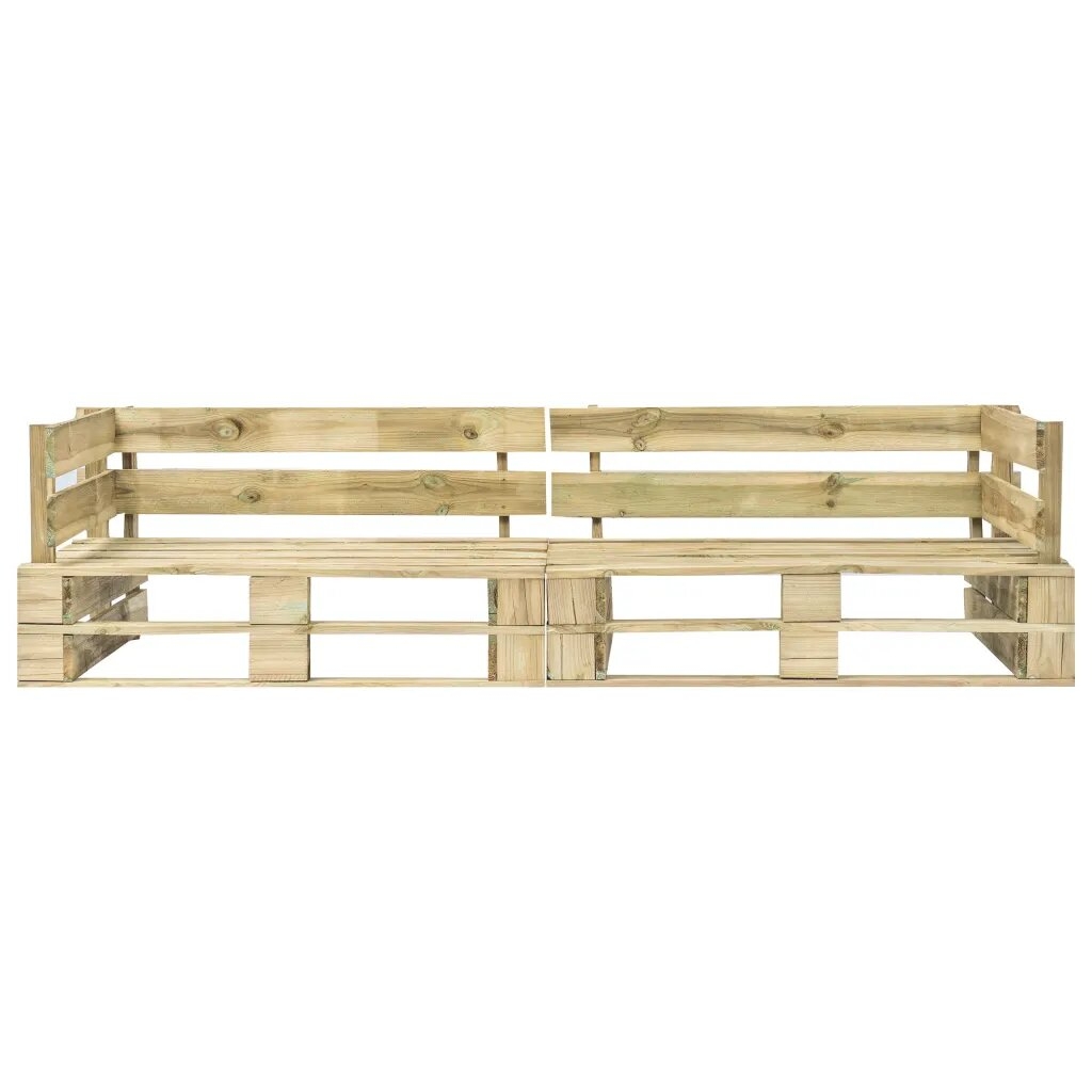 Canapé en palette brute 2 places — vue 3