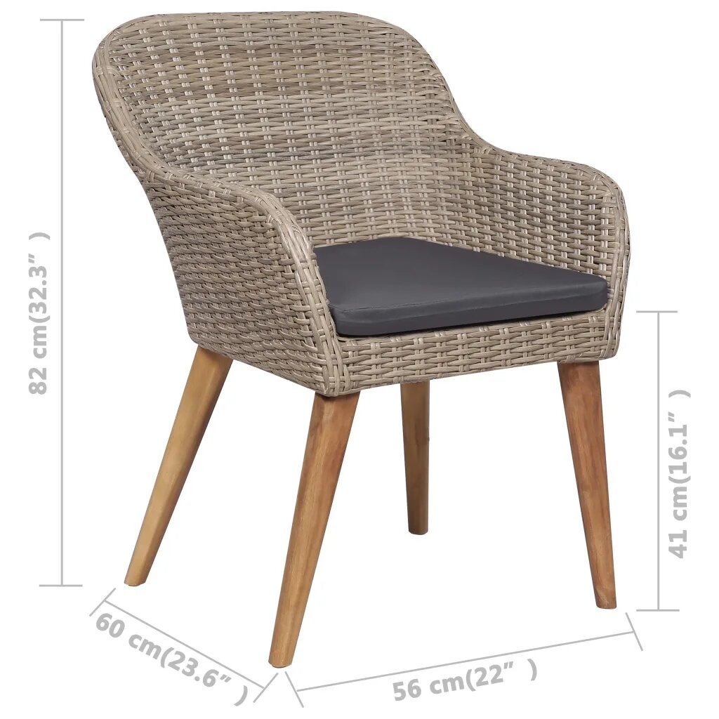 Salon de jardin en résine tressée avec coussins — vue 5