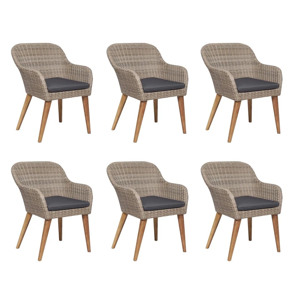 Salon de jardin en résine tressée avec coussins — vue 6