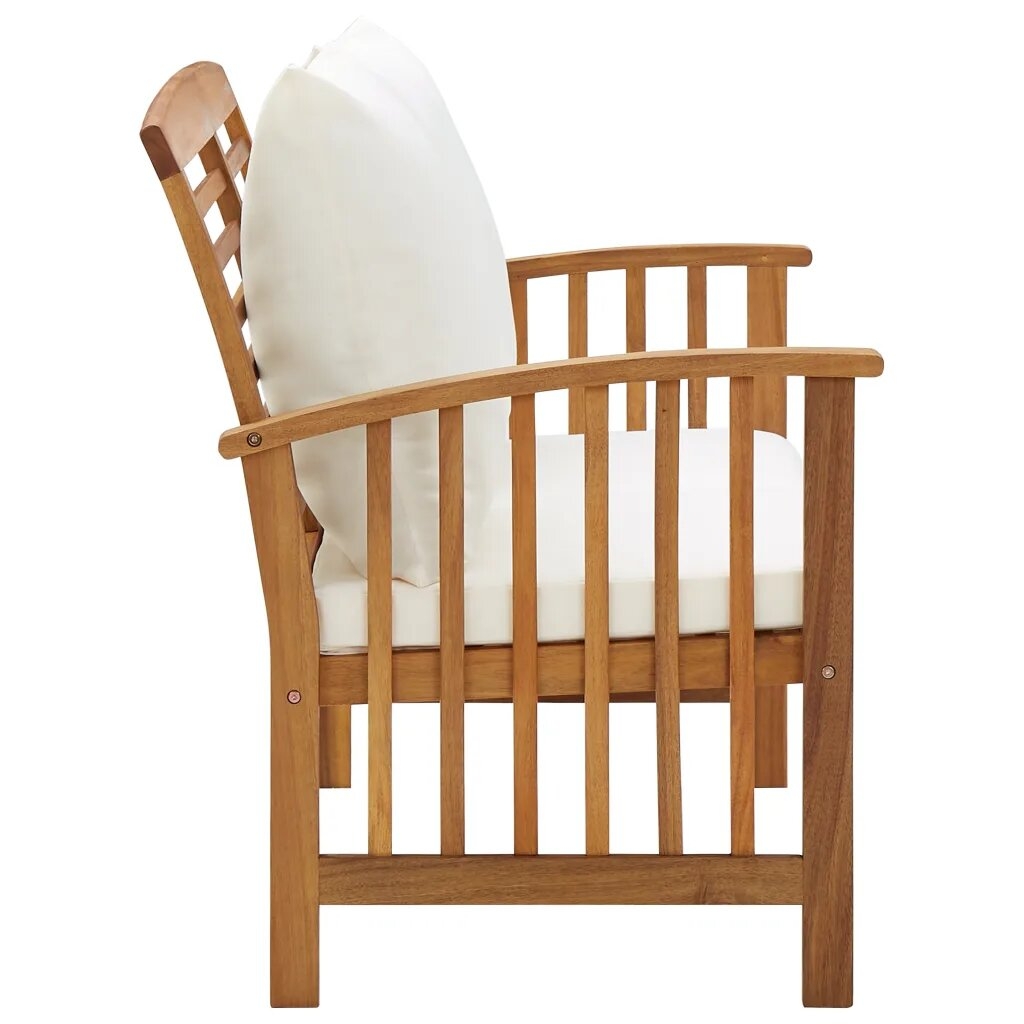 Banc en acacia avec coussins — vue 5