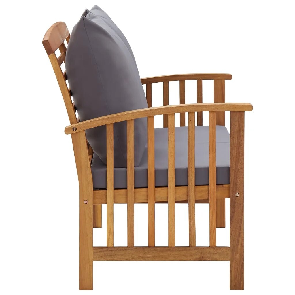 Banc en acacia avec coussins — vue 5