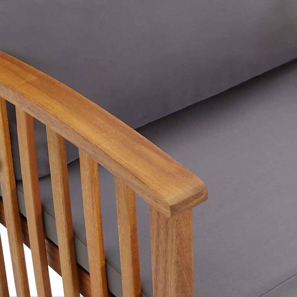 Banc en acacia avec coussins — vue 6