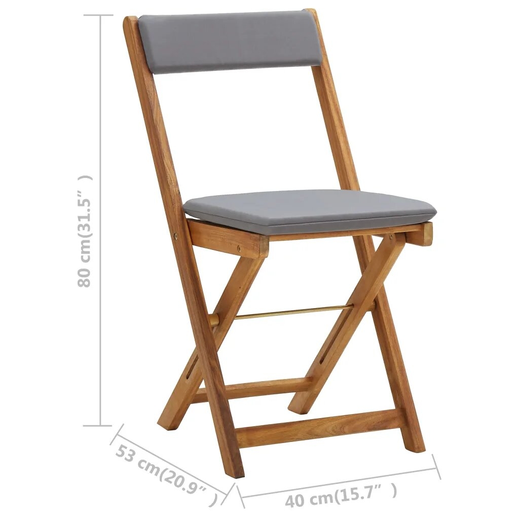 Meuble de bistro pliable avec coussins — vue 3