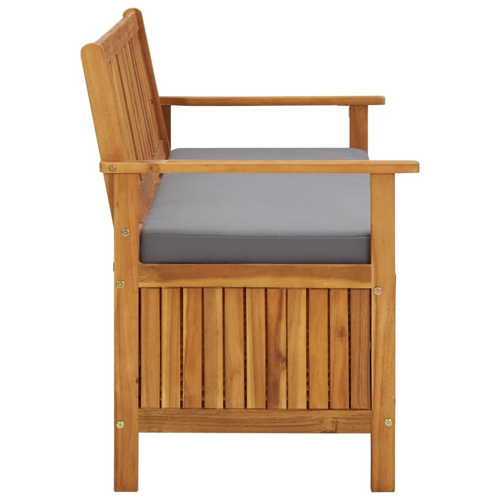 Banc de rangement de jardin en acacia — vue 4