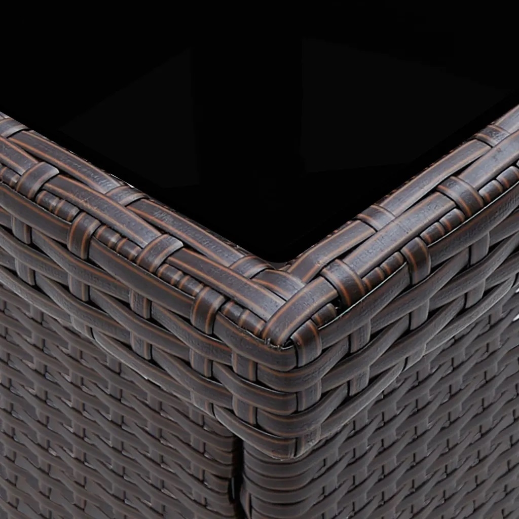 Table d'extérieur en rotin et verre — vue 3